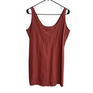 Nike Rust Bodysuit Dress L Built In Shorts Athleisure Sporty Chic Activewear